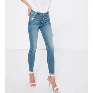 Mother jeans the stunner ankle fray graffiti girl sz27